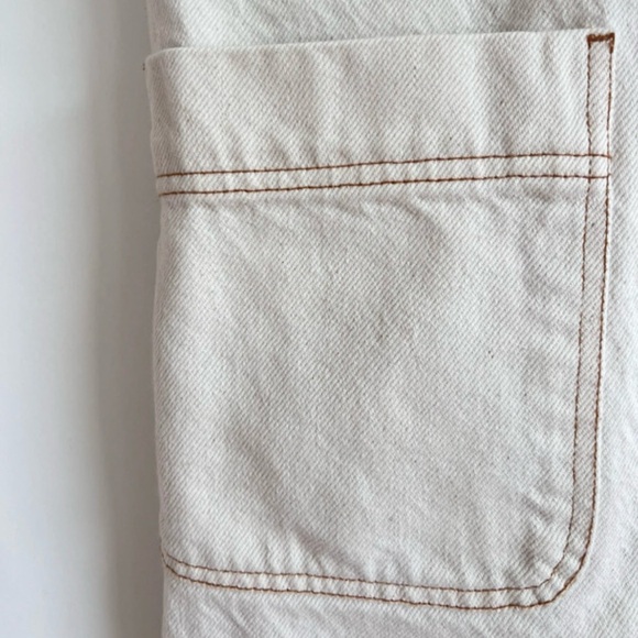 Sezane Almette denim Cream Button-Up Dress 34 XS - Picture 4 of 10